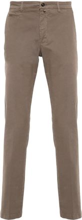 BRIGLIA 1949 slim-cut chino trousers - men - Cotton/Cotton/Spandex/Elastane - 58 - Brown