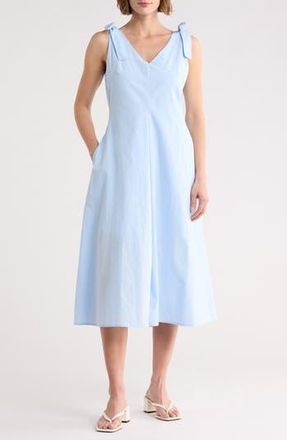 Lush Pleated Midi Dress in Light Blue at Nordstrom Rack, Size X-Small