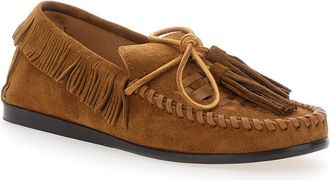 Isabel Marant Womens Loafers Fitza Brown Suede Calf Leather