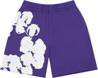 Denim Tears Shorts Big Cotton Wreath - Viola