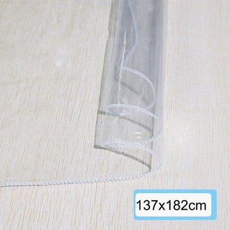 OEM Mantel Transparente Pvc, Protector Transparente, Manteles Pvc Impermeables, Mantel Lavable Pvc Transparente Cuadrado Transparente, 132cm 180cm