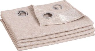 Maisons du monde Cortina de ojales beige 140x250 - la unidad