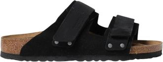 Birkenstock Zwarte Su&egrave;de Sandalen voor Mannen - Heren - Sandalen - Zwart - 43 EU - Su&egrave;de - Schoenen