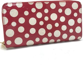 Louis Vuitton Red Leather Long Wallet (Bi-Fold) (Pre-Owned)