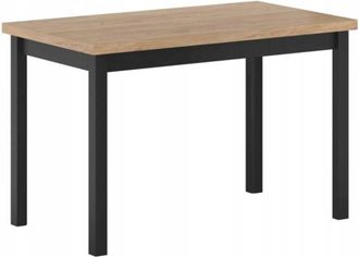 OEM Mesa De Comedor De Cocina De Madera Golden Oak Craft Con Patas Negras