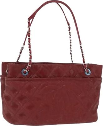 Chanel Pre-owned Shoulder Bags, female, Red, Size: ONE SIZE Pre-owned Vintage Shoulder Bag