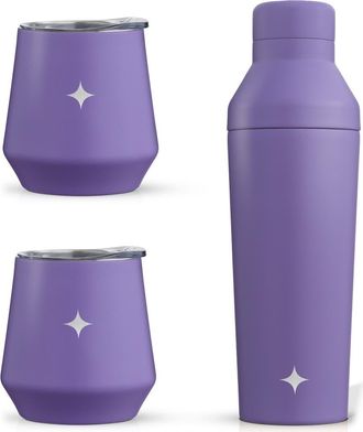 JoyJolt Stainless Steel Cocktail Shaker & Travel Cup Set in Purple at Nordstrom Rack