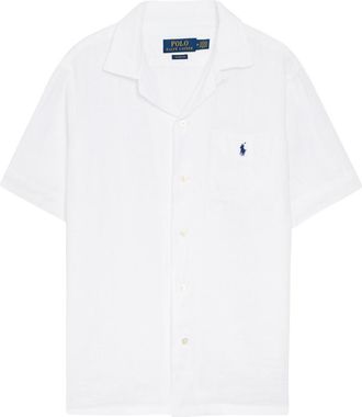Polo Ralph Lauren Logo-embroidered Linen Shirt - White - M