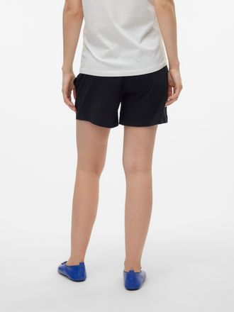 Mama Licious Umstandsshorts MAMALICIOUS MLIVY JERSEY SHORTS NOOS, Damen, Gr. XS (34), N-Gr, schwarz, Jersey, Obermaterial: 100% Baumwolle, unifarben, loose fit kur