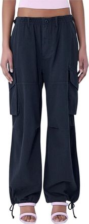 Alexander Wang Cargo broek met trekkoord - Dames - Wijde Broeken - Zwart - S - Katoen - Broeken