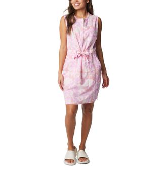 Columbia Womens Holly Hideaway Breezy Dress, Salmon Rose Peonies, M