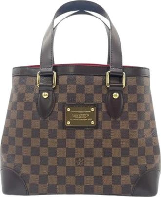 Louis Vuitton Pre-owned Damier Canvas Tote Bag - Dames - Vintage Handtas - Bruin - ONE Size - Vintage