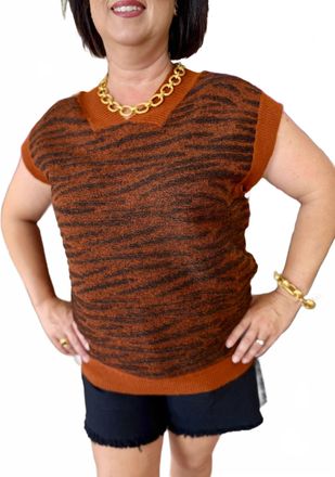 Kerisma Bozoma Sweater Vest In Camel/ Black