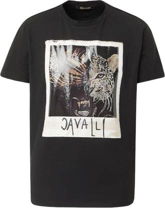 Roberto Cavalli Animalier Photograph-Print T-Shirt, Size X-Large
