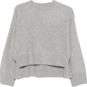 C.T. Plage Wool Crew Neck Sweater - Dames - Ronde hals truien - Grijs - S - Wol - Truien & Vesten