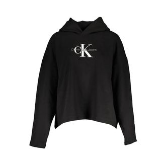 Calvin Klein Hoodies, female, Black, XL, Cotton Hoodie