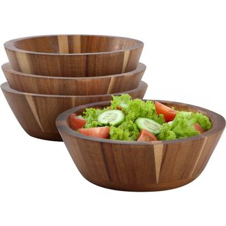 MegaChef Acacia Wood Salad Bowl Set at Nordstrom, Size Medium