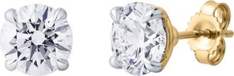 LuvMyJewelry Nisara 2.5 Ct TW Lab Grown Round Diamond Studs 14K Gold Earrings