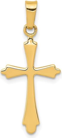 Diamond2Deal 14k Yellow Gold Polished Cross Pendant