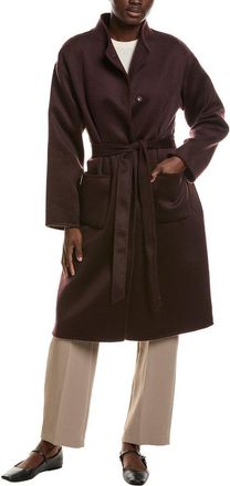 Eileen Fisher High Collar Wool Coat