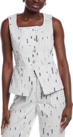 Gracia Square Neck Blazer Vest