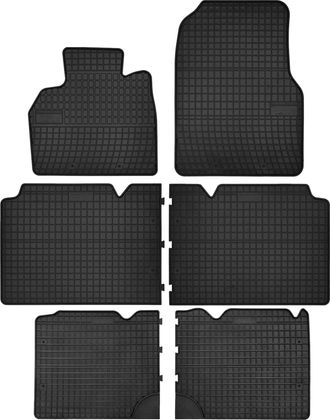 OEM Alfombrillas De Goma Para Coche: Renault Espace Iv 7 Plazas (2002-2012) - Negras, A Medida