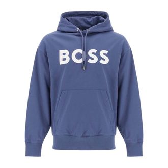 HUGO BOSS Hoodies & sweatvesten, Heren, Blauw, S, Katoen, Sullivan Hoodie