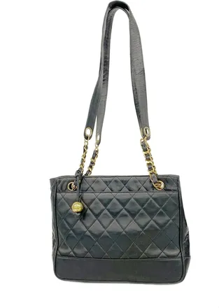 Chanel Black Leather Tote Bag (Pre-Owned)