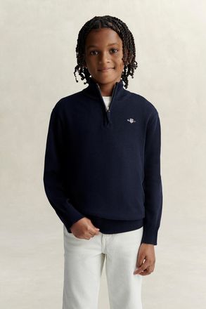 GANT Teens Teen Boys Half Zip Sweater (122/128) EVENING BLUE