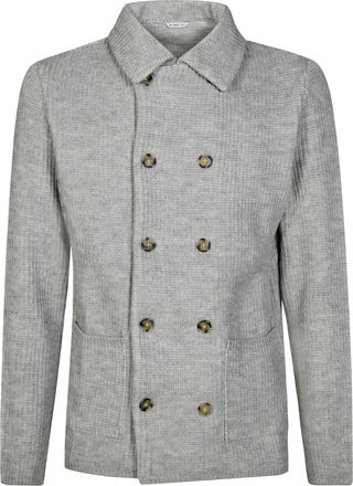 Manuel Ritz Double-Breasted Knit Jacket