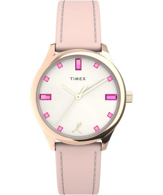 Timex Dress X Bcrf WoMens Pink Watch TW2V95800 Leather (archived) - One Size