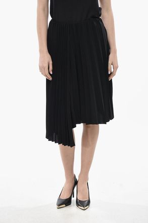 Saint Laurent Asymmetric Pleated Circle Skirt Saint Laurent