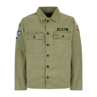 Polo Ralph Lauren Light Jackets, male, Green, Size: L Stylish Shirts for Men and Women