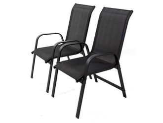 Habitat & Jardin Lote de 2 sillones de jard&iacute;n de aluminio y textileno gris claro
