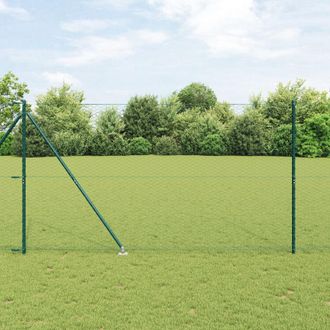 Berkfield Home Hexagon Fence Green 1.6x10 m Steel