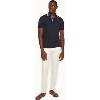 Orlebar Brown Cornell Linen Tailored Fit Washed Linen Trousers in Sandbar at Nordstrom, Size 40