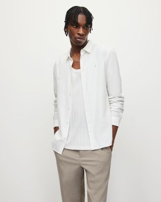 AllSaints Allsaints Lovell Slim Fit Ramskull Shirt