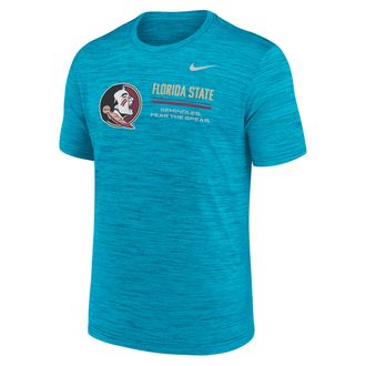 Nike Florida State Sideline Velocity Nike Mens Dri-FIT College T-Shirt in Blue | 02ER4KBFTN-PCW