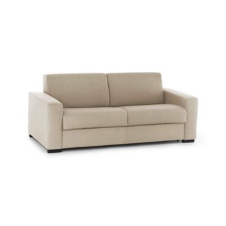 Dmora Sofa Cama Dabaida, Gran Sof&aacute; De 2 Plazas, 100% Made In Italy, Sof&aacute; De Sal&oacute;n Con Apertura Giratoria, En Tela Acolchada, Con Reposabrazos Delgados, Cm 1