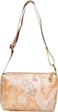 Alviero Martini 1A Classe Katoenmix Handtas Lente Collectie - Dames - Schoudertassen - Beige - ONE Size - Katoen - Tassen