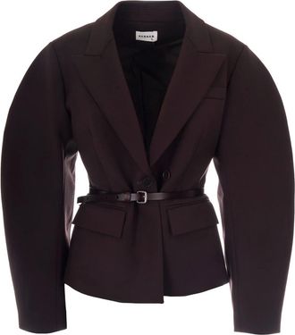 P.A.R.O.S.H. Klassieke Revers Blazer - Dames - Blazers - Bruin - S - Wol - Jassen