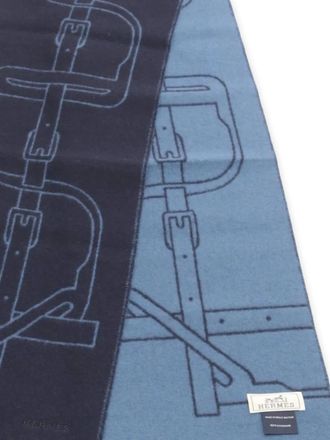 Hermès 2010s cashmere scarf - Blue