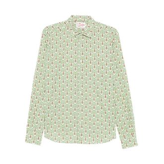 MC2 Saint Barth Casual Shirts, male, Multicolor, Size: S Sikelia Palm Tile Shirt
