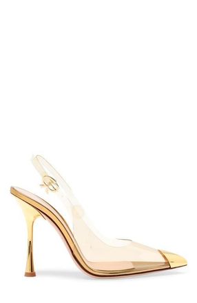 Gianvito Rossi Diana Slingback in Gold Tpu at Nordstrom, Size 35.5