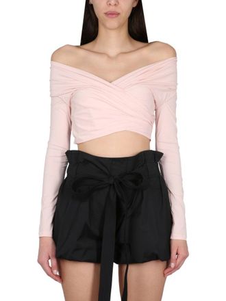 Philosophy di Lorenzo Serafini Off-The-Shoulder Crop Shirt