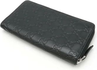 Gucci Vintage, unisex, Zwart, ONE Size, Leer, Pre-owned Vintage Portemonnee