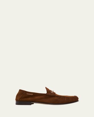 Tom Ford Mens Ripley Suede Moccasin T-Bit Loafers