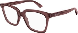 Alexander McQueen Alexander McQueen, Glasses, female, Purple, Size: 53 MM Butterfly Eyeglasses