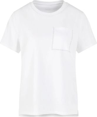 Marc Cain Stretch Cotton Shirt - Dames - Tops - Wit - Maat: S Katoen