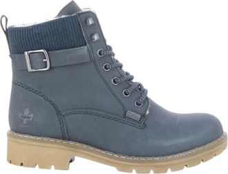 Rieker Y9102 Enkellaarsjes - Dames - Veterlaarzen - Blauw - 42 EU - Schoenen